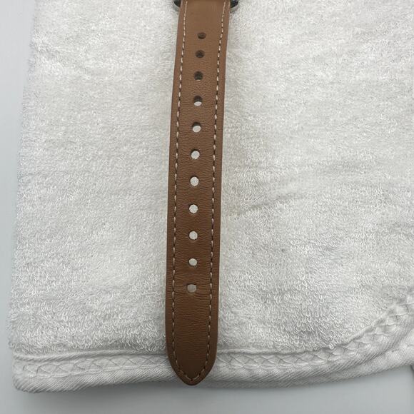 Fossil Corona Edition Quartz Watch Gold Tone Case Blue Dial Brown Leather main image 6